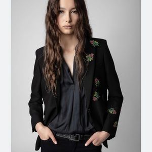 Zadig & Voltaire Diamanté Flower Blazer Brand New w tags